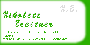 nikolett breitner business card